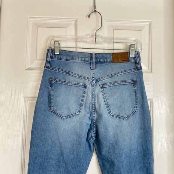 MADEWELL The High-Rise Slim Boyjean in Raebrook Wash Two Tone Stretch Size 25 - Picture 8 of 11